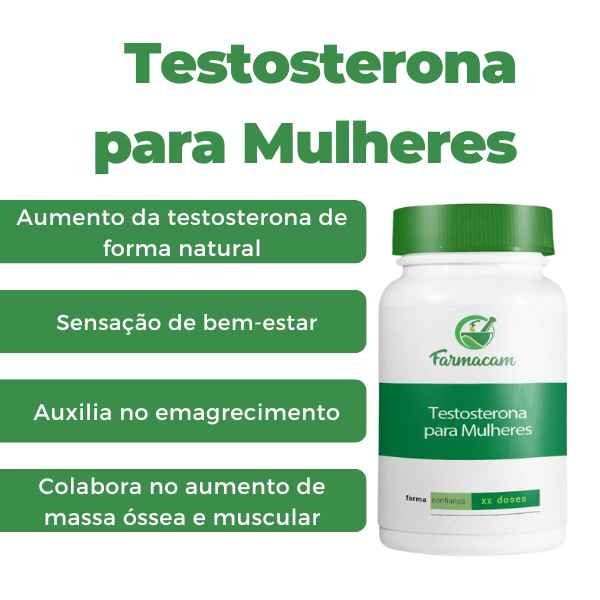 Testosterona para mulheres manipulada: vitalidade e bem-estar | Farmacam